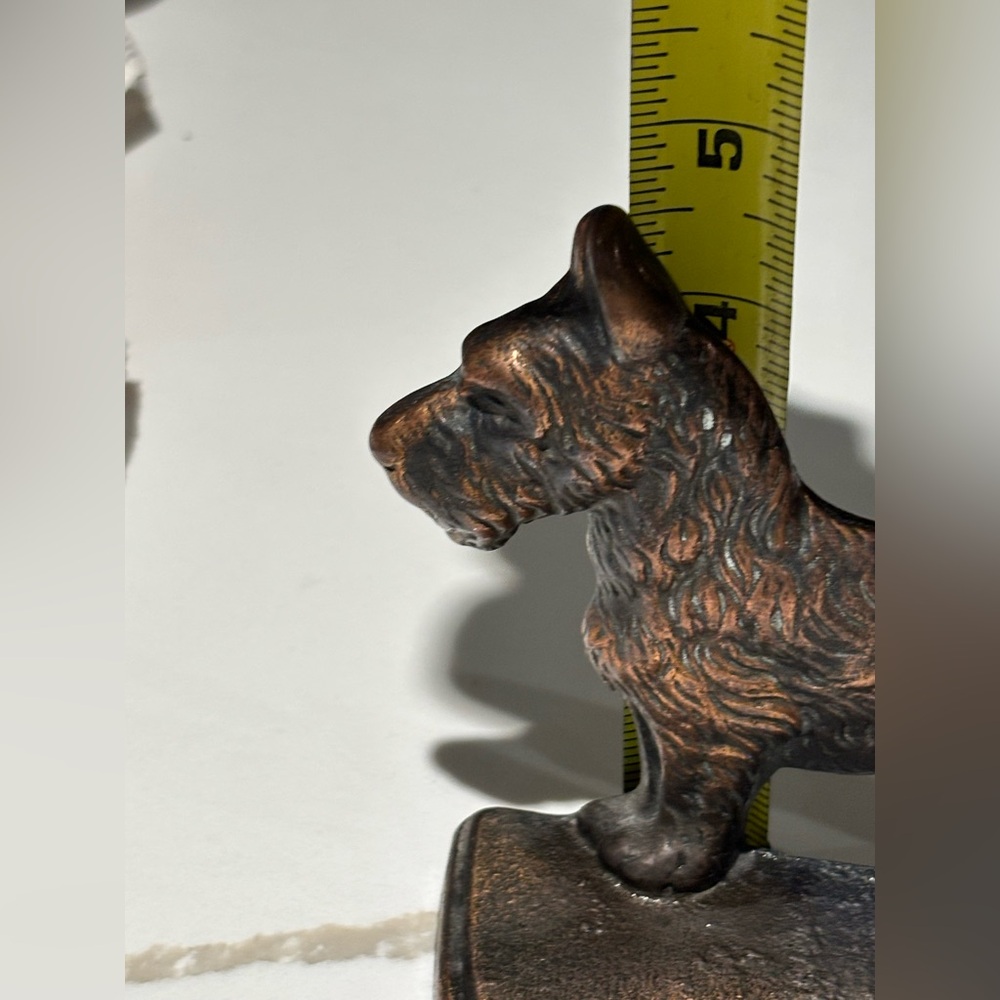 Art Deco Vintage Cast Iron Bookends Scottie Dog Standing Seville Studios - Picture 4 of 4